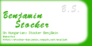 benjamin stocker business card