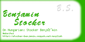 benjamin stocker business card